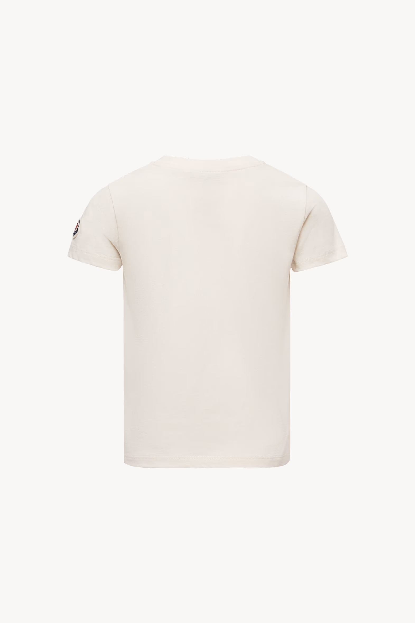 Teddy Bear Motif Cotton T-Shirt Girl White Ivory Moncler 4